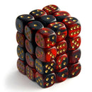 CHX 26833 Gemini 12mm d6 Black-Red/Gold Block 36