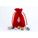 Fanroll: Small Velvet Dice Bag: Red w/ Gold Satin