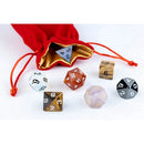 Fanroll: Small Velvet Dice Bag: Red w/ Gold Satin