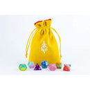Fanroll: Small Velvet Dice Bag: Gold w/ Red Satin