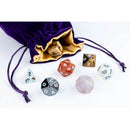 Fanroll: Large Velvet Dice Bag: Purple w/ Gold Satin