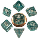 Fanroll: 10mm Mini Polyhedral Dice set: Ethereal Light Blue