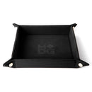 Fanroll: Fold Up Velvet Dice Tray w/ PU Leather Backing: Black