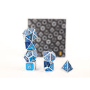 LPG Dice RPG Set Serif Blue/Silver