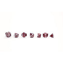 LPG Dice RPG Set Serif Red/Silver