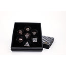 LPG Dice RPG Set Serif Black/Brass