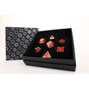 LPG Dice RPG Set Serif Red/Gold
