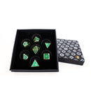 LPG Dice RPG Set Serif Green/Gold