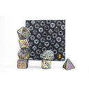 LPG Dice RPG Set Draco Bright Rainbow/Silver