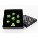 LPG Dice RPG Set Draco Bright Green/Brass