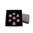 LPG Dice RPG Set Draco Bright Purple Brass
