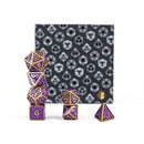LPG Dice RPG Set Draco Bright Purple Brass