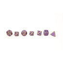 LPG Dice RPG Set Draco Bright Purple Brass
