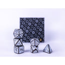 LPG Dice RPG Set Draco Dark Light Blue/Silver
