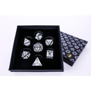 LPG Dice RPG Set Draco Dark Light Blue/Silver