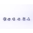 LPG Dice RPG Set Draco Dark Light Blue/Silver
