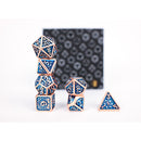 LPG Dice RPG Set Draco Dark Blue/Brass