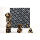 LPG Dice RPG Set Draco Dark Black/Gold