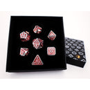 LPG Dice RPG Set Draco Dark Red/Silver