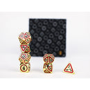 LPG Dice RPG Set Concentric Black/Red/Gold