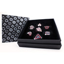 LPG Dice RPG Set Concentric Black/Red/Silver