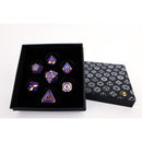 LPG Dice RPG Set Concentric Blue/Black/Brass