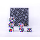 LPG Dice RPG Set Leadlight 4 Colour/Silver
