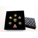 LPG Dice RPG Set Leadlight 4 Colour/Gold