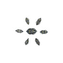 LPG Dice RPG Set Hollow Elliptic Black and Gold