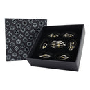 LPG Dice RPG Set Hollow Elliptic Chrome and Gold
