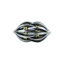 LPG Dice RPG Set Hollow Elliptic Chrome and Gold