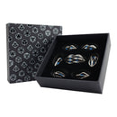 LPG Dice RPG Set Hollow Elliptic Stainless and Blue