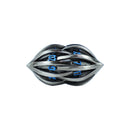 LPG Dice RPG Set Hollow Elliptic Stainless and Blue