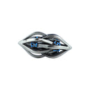 LPG Dice RPG Set Hollow Elliptic Stainless and Blue