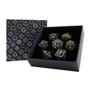 LPG Dice RPG Set Hollow Dragon Black and Gold