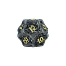 LPG Dice RPG Set Hollow Dragon Black and Gold