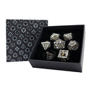 LPG Dice RPG Set Hollow Dragon Chrome and Gold