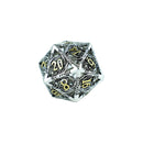 LPG Dice RPG Set Hollow Dragon Chrome and Gold