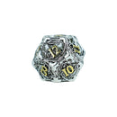 LPG Dice RPG Set Hollow Dragon Chrome and Gold