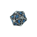 LPG Dice RPG Set Hollow Dragon Stainless and Blue