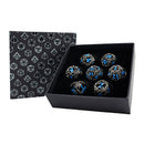 LPG Dice RPG Set Hollow Vines Stainless and Blue