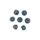 LPG Dice RPG Set Hollow Vines Stainless and Blue