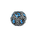 LPG Dice RPG Set Hollow Vines Stainless and Blue