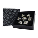 LPG Dice RPG Set Hollow Celtic Chrome and Gold