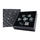 LPG Dice RPG Set Hollow Celtic Stainless and Blue
