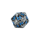 LPG Dice RPG Set Hollow Celtic Stainless and Blue