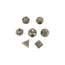 LPG Dice RPG Set Hollow Celtic Tarnished Gold