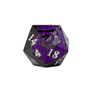 LPG Dice RPG Set Inscripted Dragon Purple