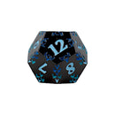 LPG Dice RPG Set Inscripted Dragon Blue