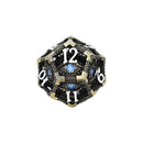 LPG Dice Scaled Eye Dice Set Tarnished Gold/Blue
